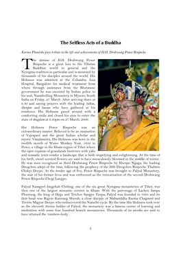 Tribute to His Holiness Penor Rinpoche