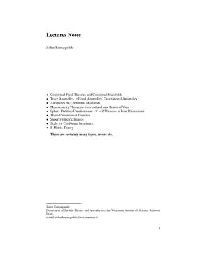 Lectures Notes