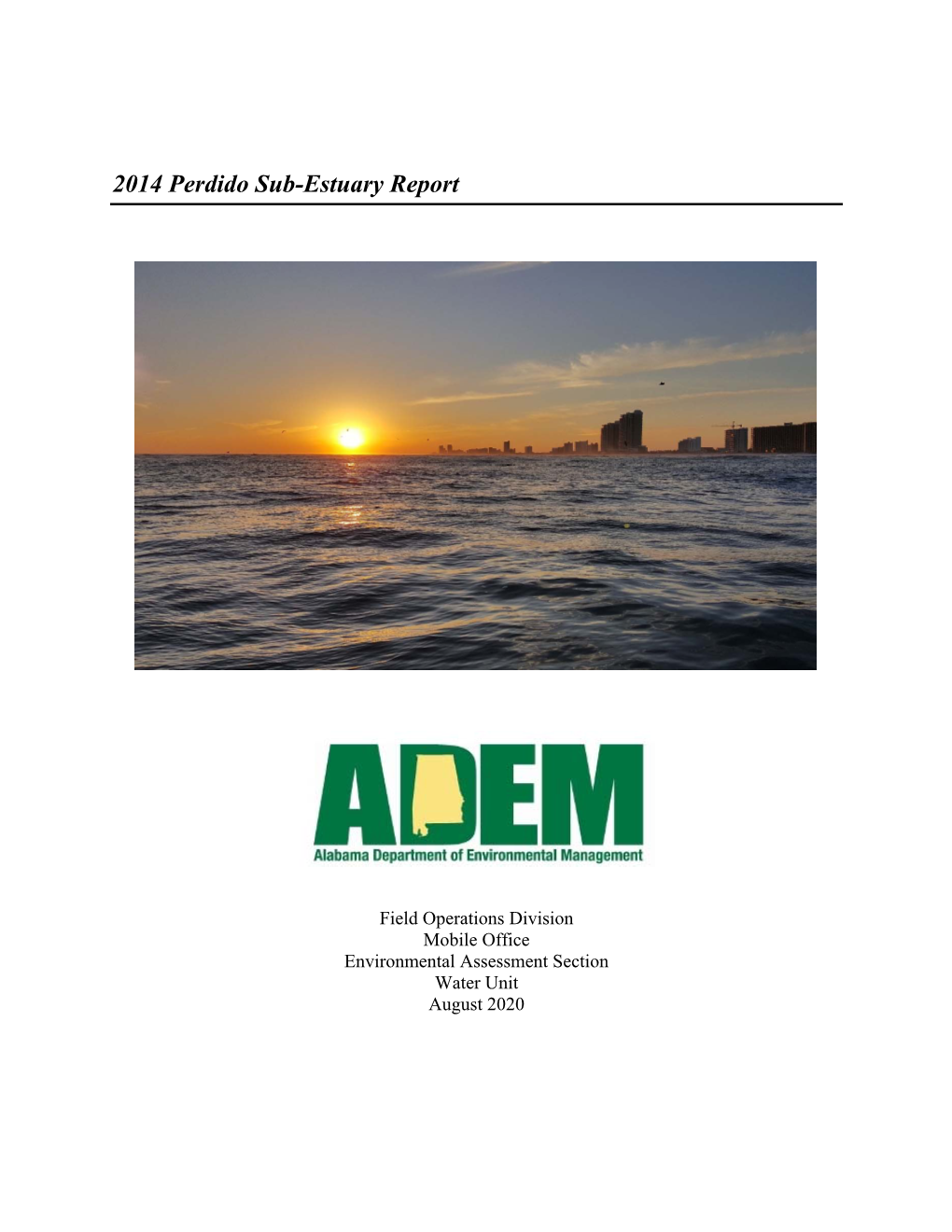 2014 Perdido Sub-Estuary Report