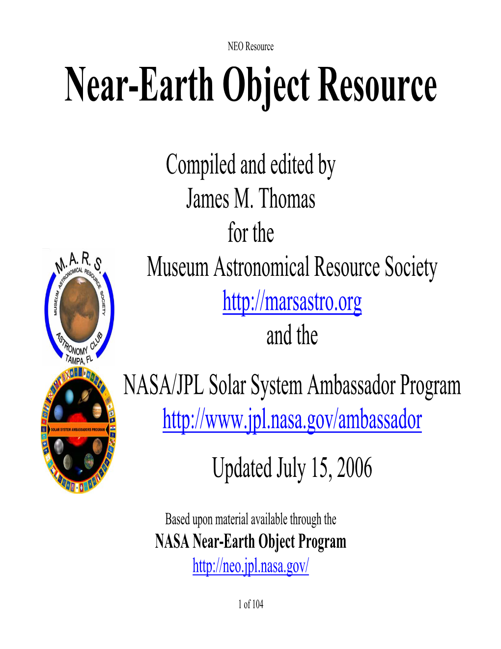 Near-Earth Object Resource