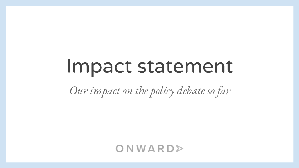 Impact Statement