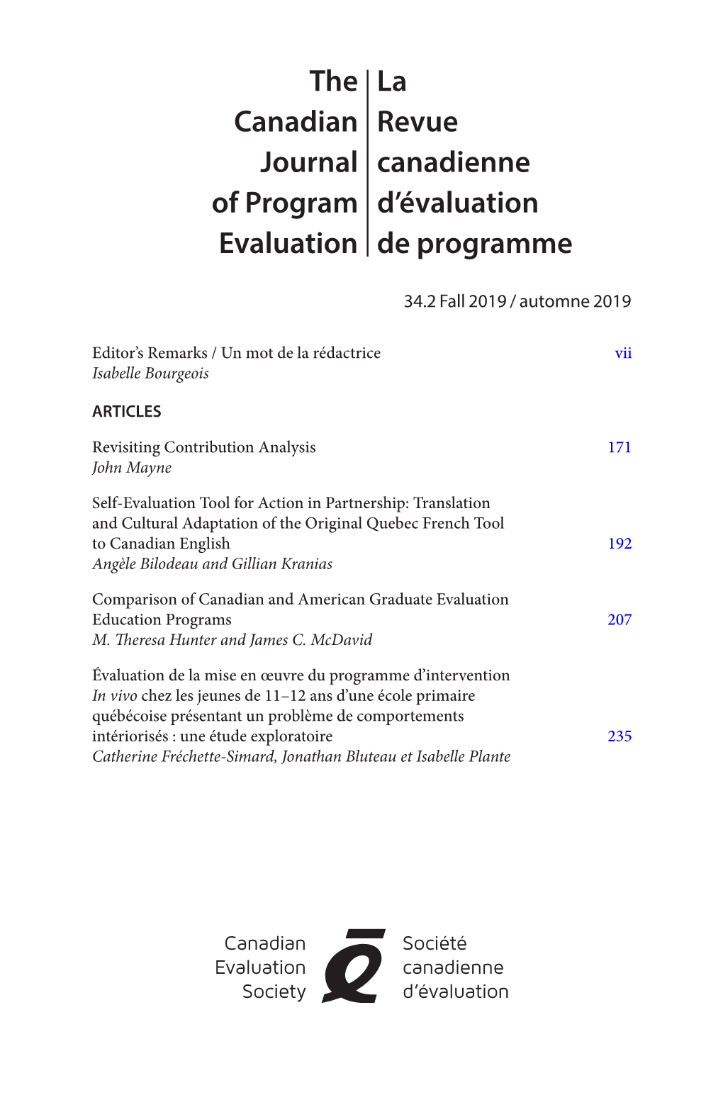 The Canadian Journal of Program Evaluation, 24 (2), 57–79