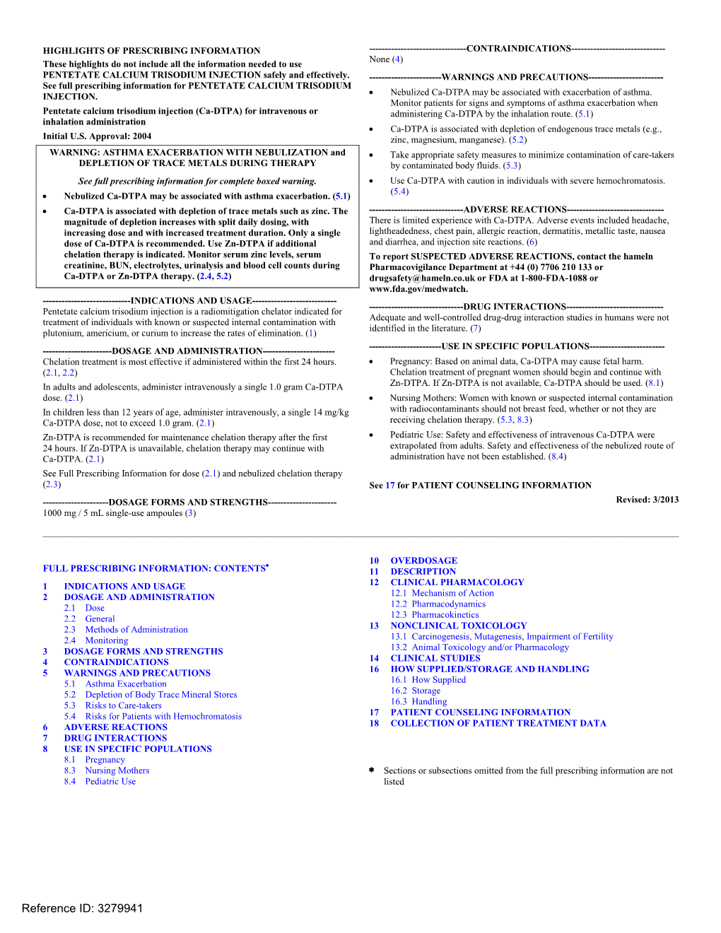 Ca-DTPA May Be Associated with Exacerbation of Asthma