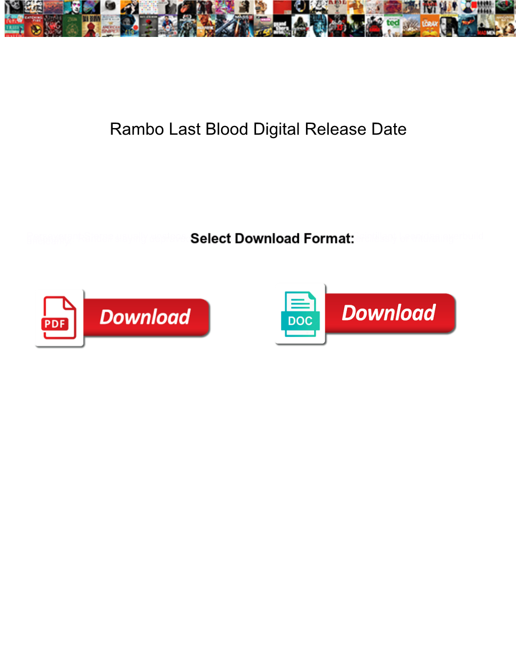 Rambo Last Blood Digital Release Date