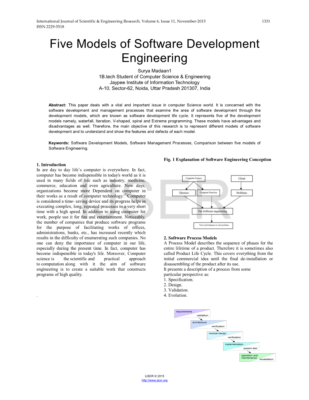 Five Models of Software Development Engineering