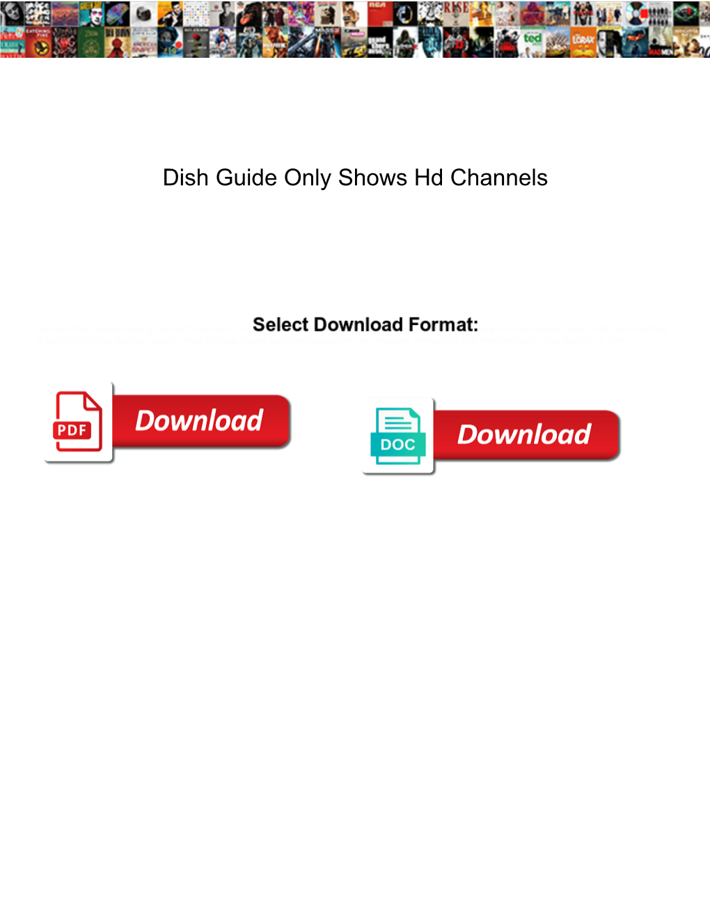Dish Guide Only Shows Hd Channels