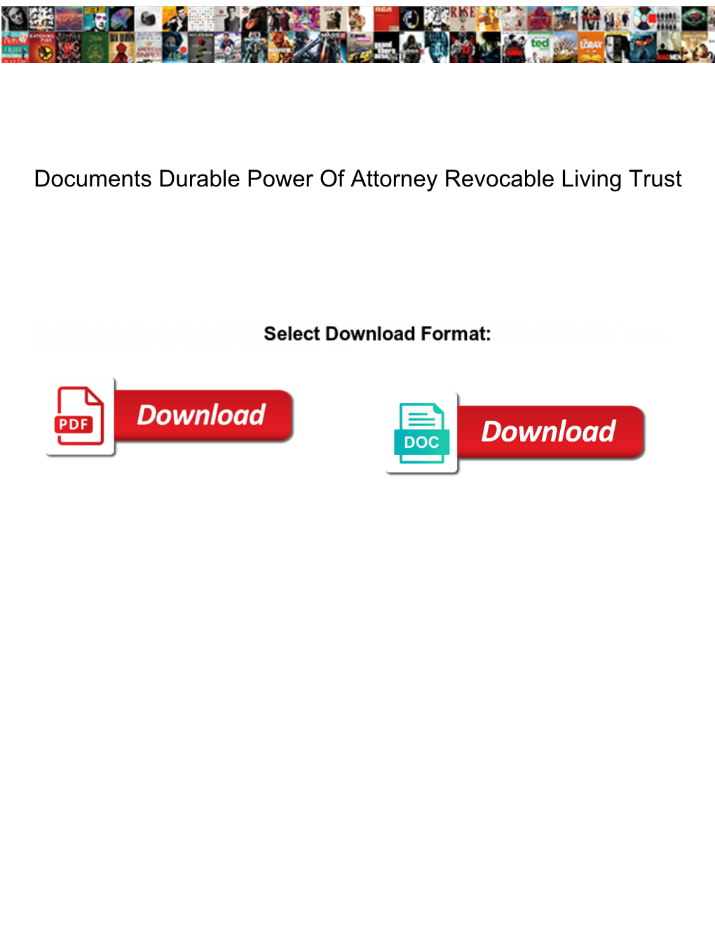 Documents Durable Power of Attorney Revocable Living Trust