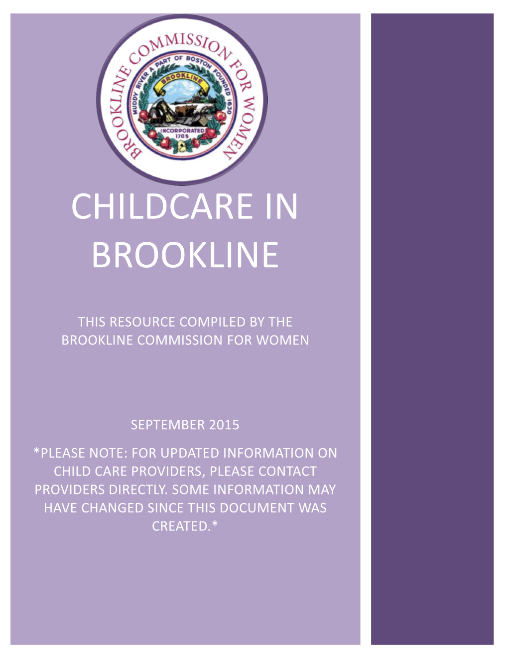 Childcare in Brookline