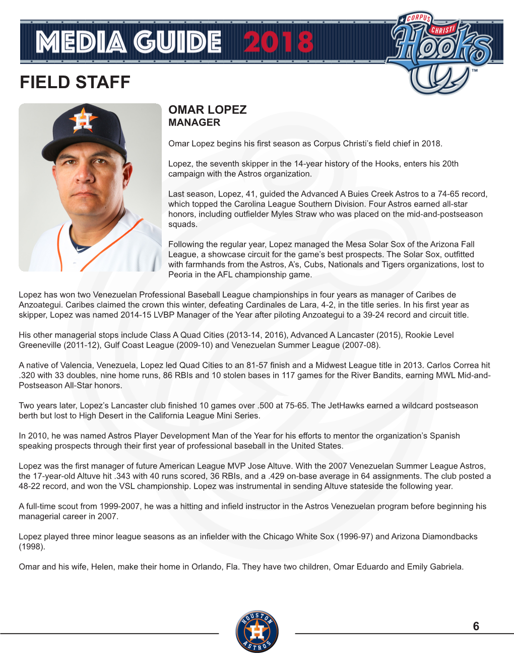 Field Staff Omar Lopez Manager