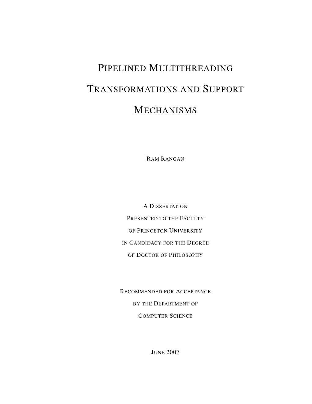 Pipelined Multithreading Transformations And