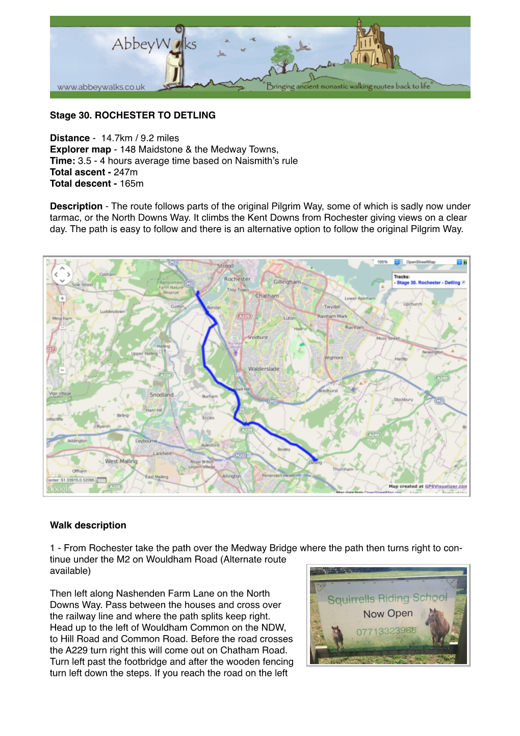 Stage 30. ROCHESTER to DETLING