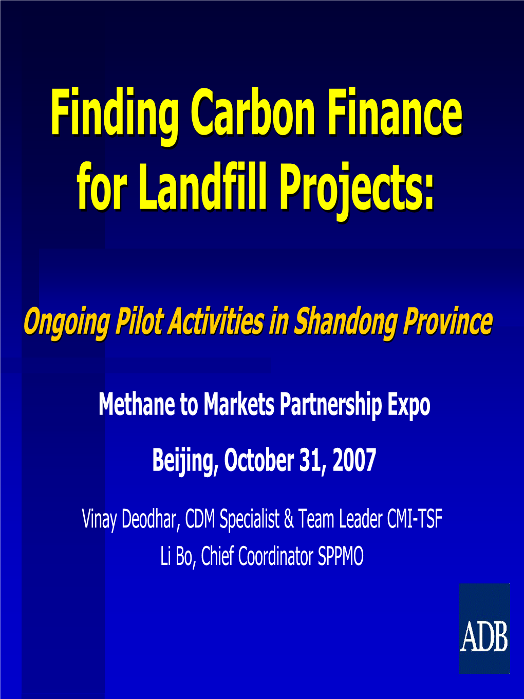 Finding Carbon Financing for Landfill Projects