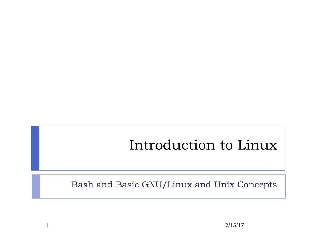 Introduction to Linux