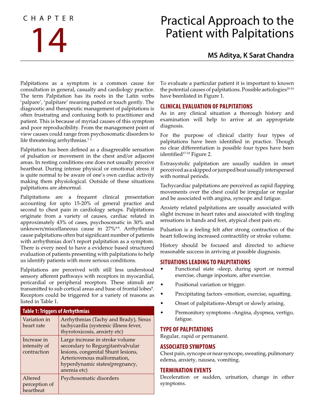 Practical Approach to the Patient with Palpitations