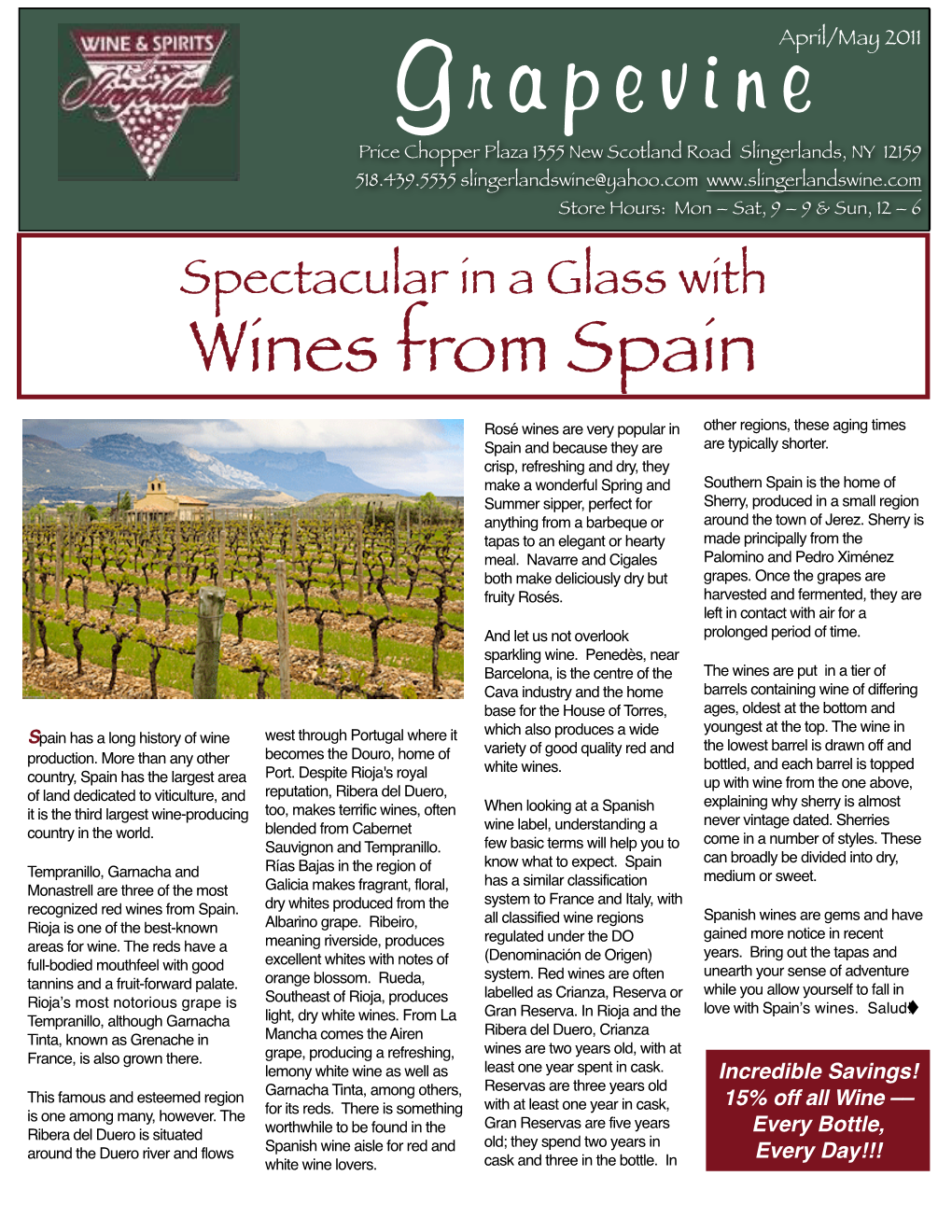 April 2011 Spain Newsletter