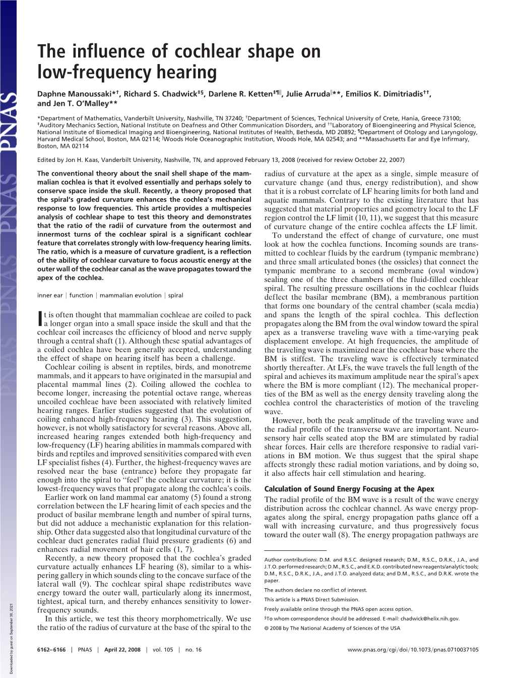 The Influence of Cochlear Shape on Low-Frequency Hearing