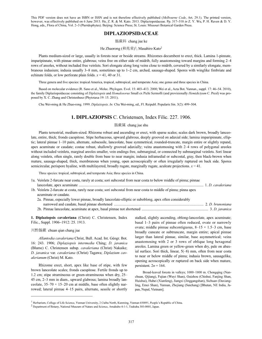 Diplaziopsidaceae (PDF)