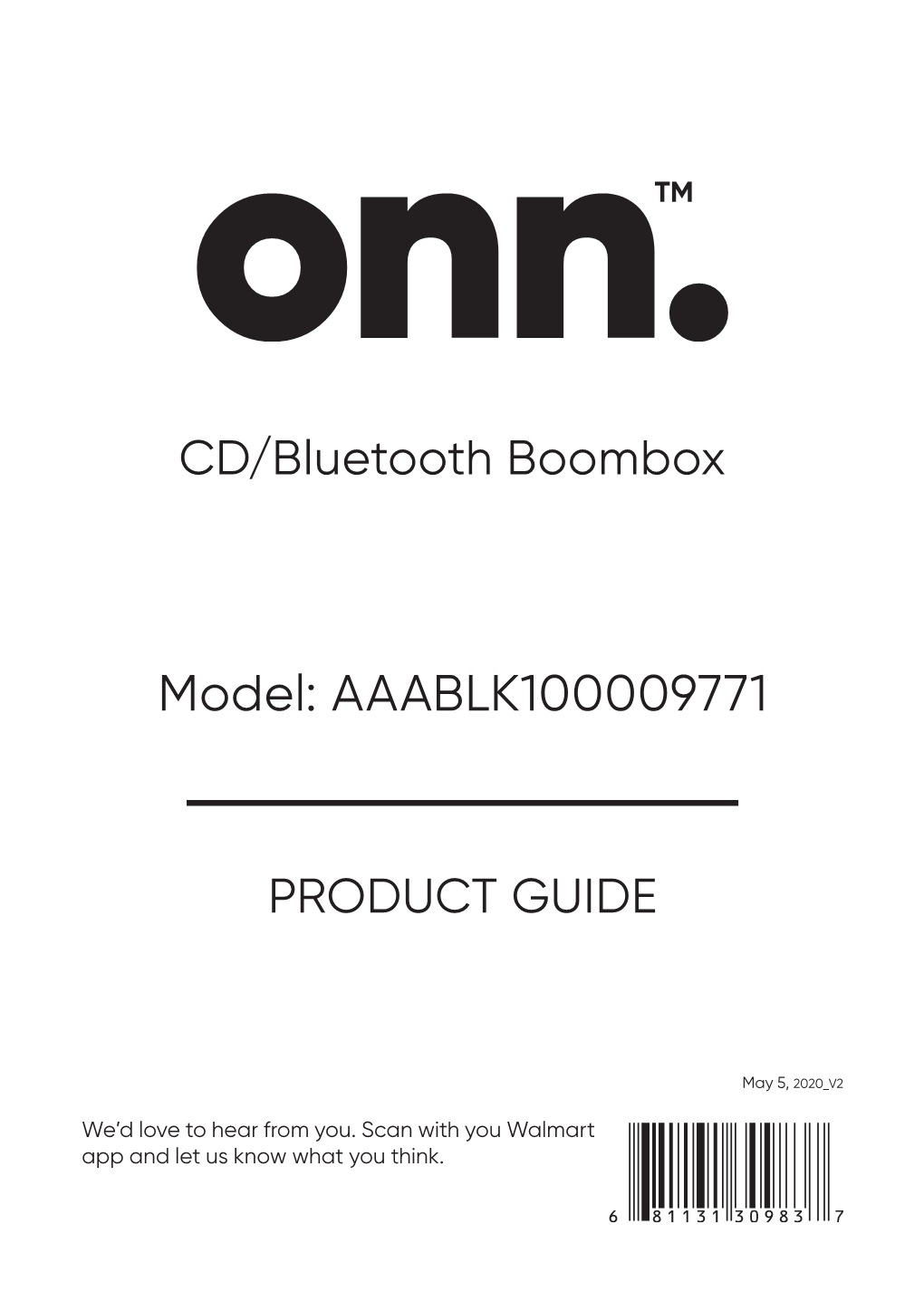 CD/Bluetooth Boombox