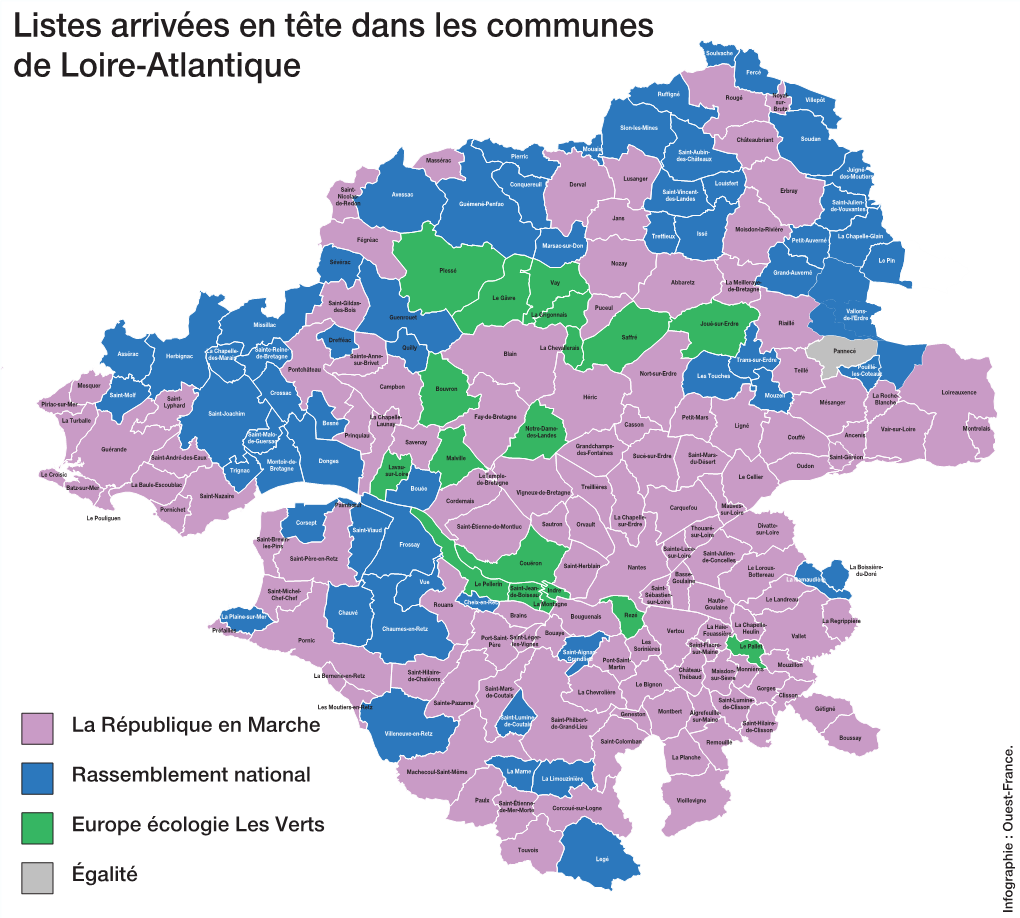 Listes Arrivées En Tête Dans Les Communes De Loire-Atlantique