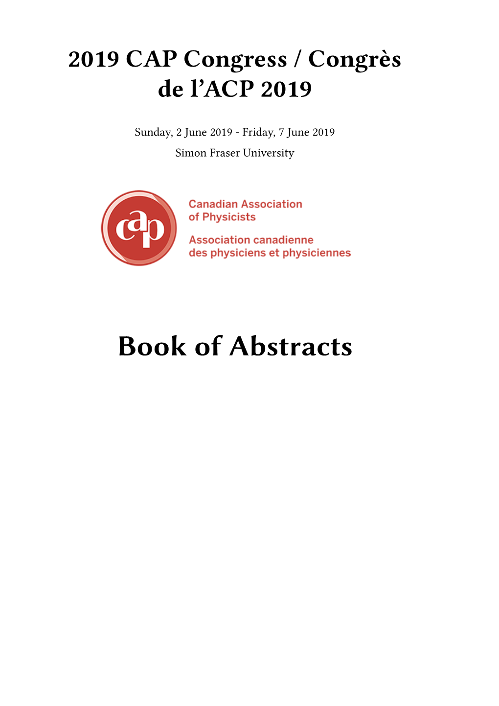 Book of Abstracts Ii Contents