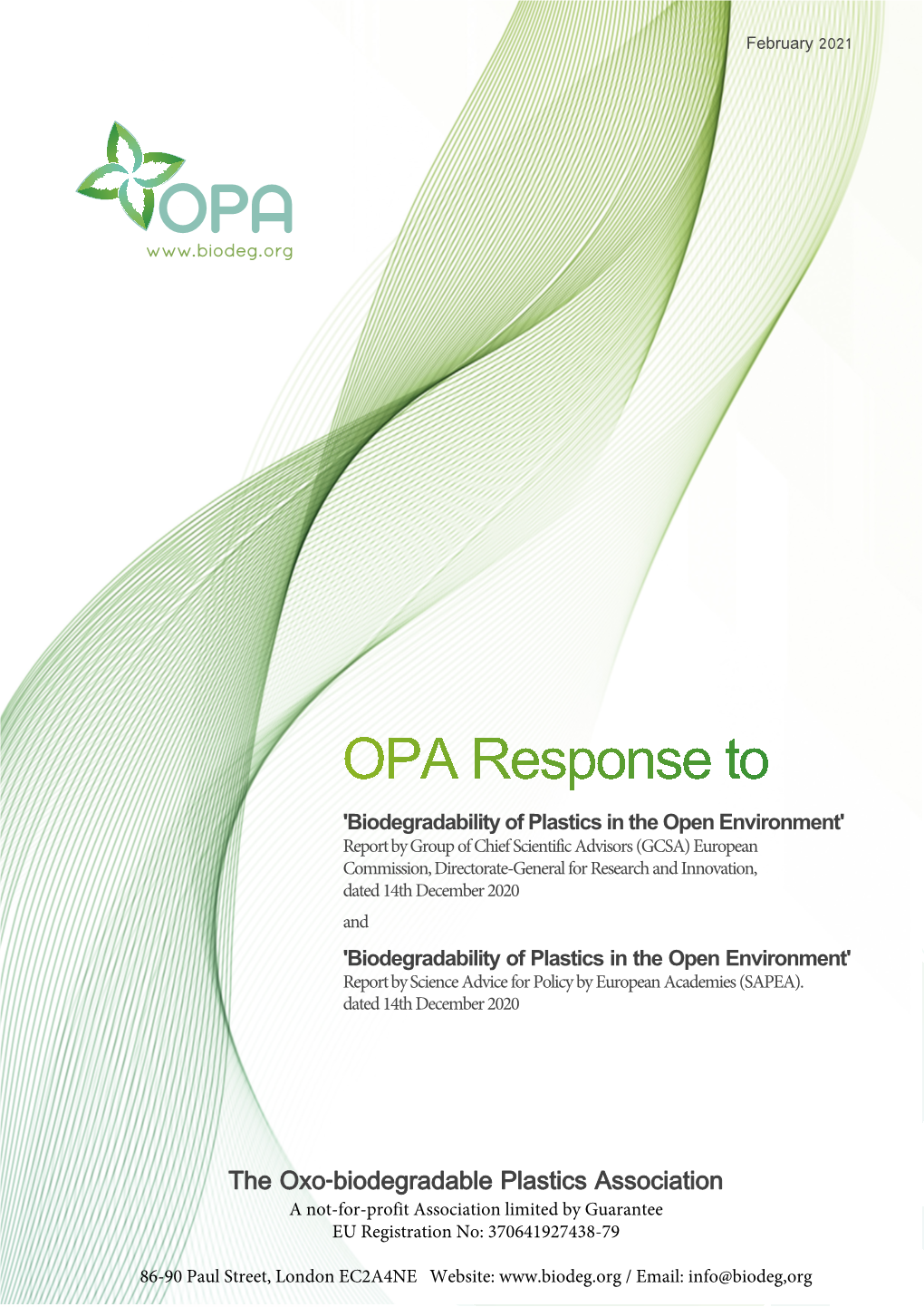 OPA Response to SAM Report Feb 2021