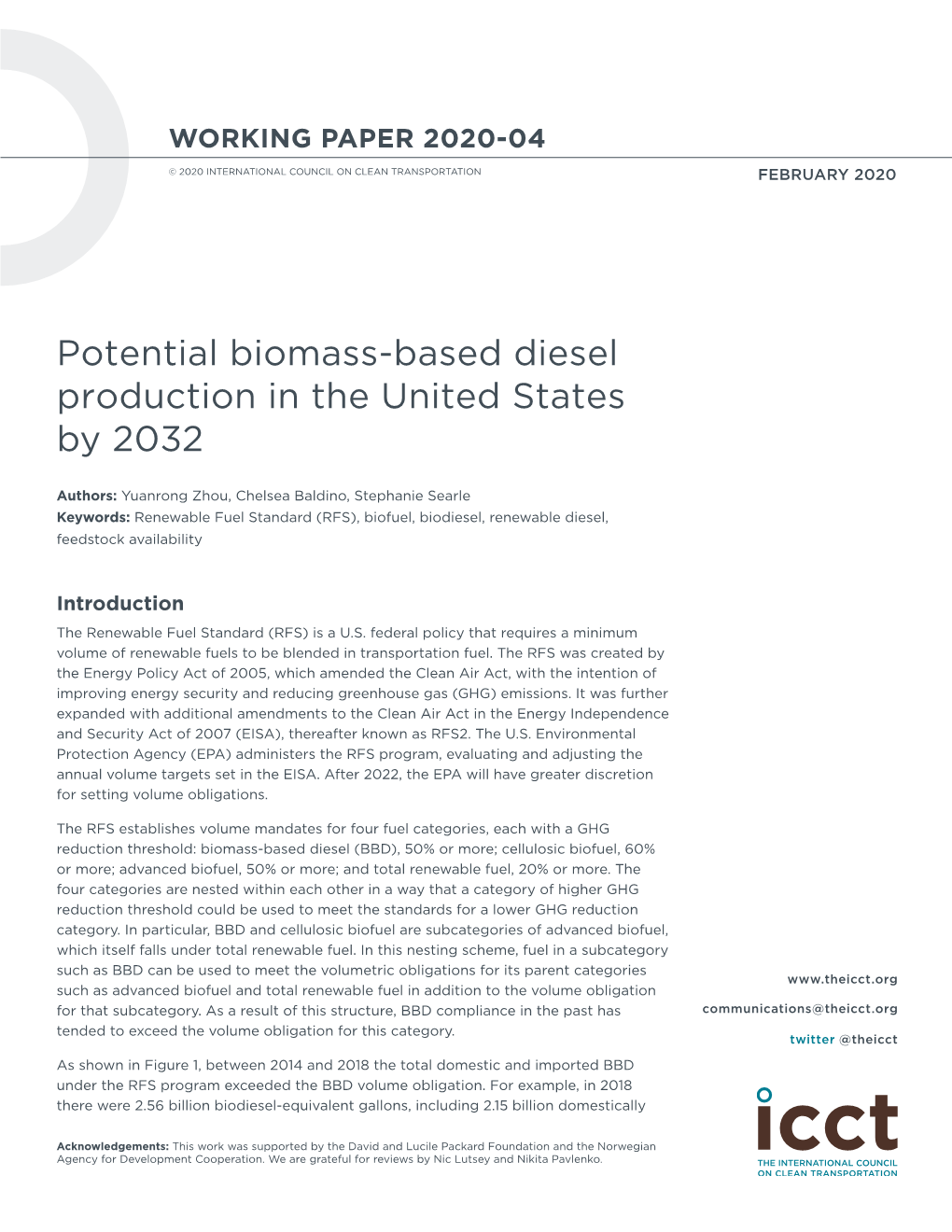 Potential Biomass-Based Diesel Production in the United States by 2032