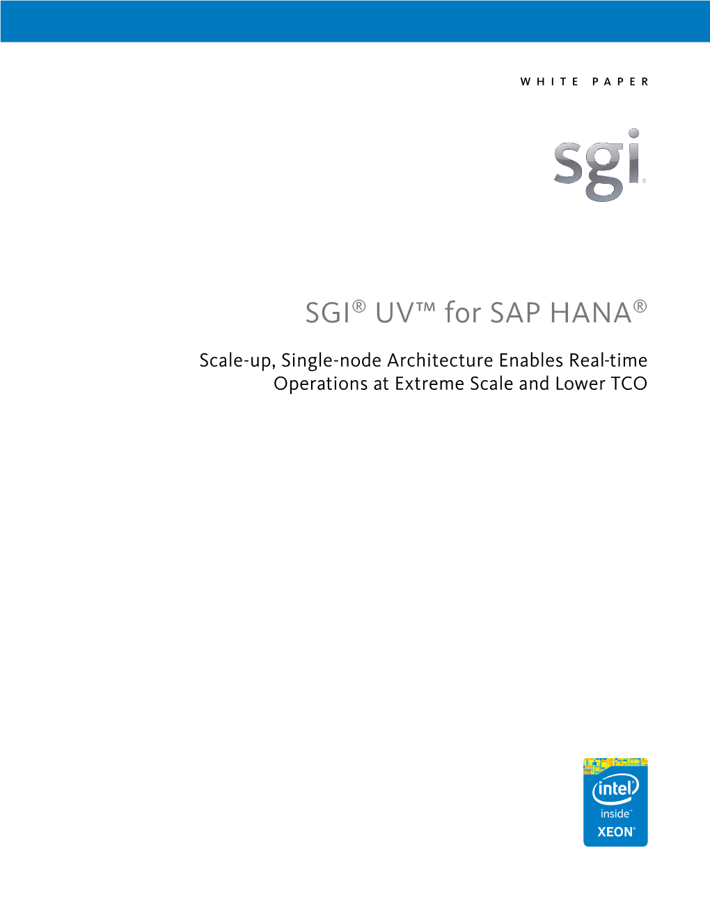 SGI UV for SAP HANA 1