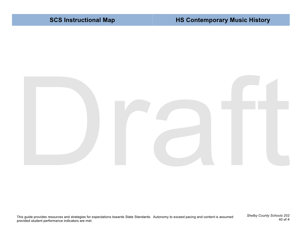 SCS Instructional Map HS Contemporary Music History