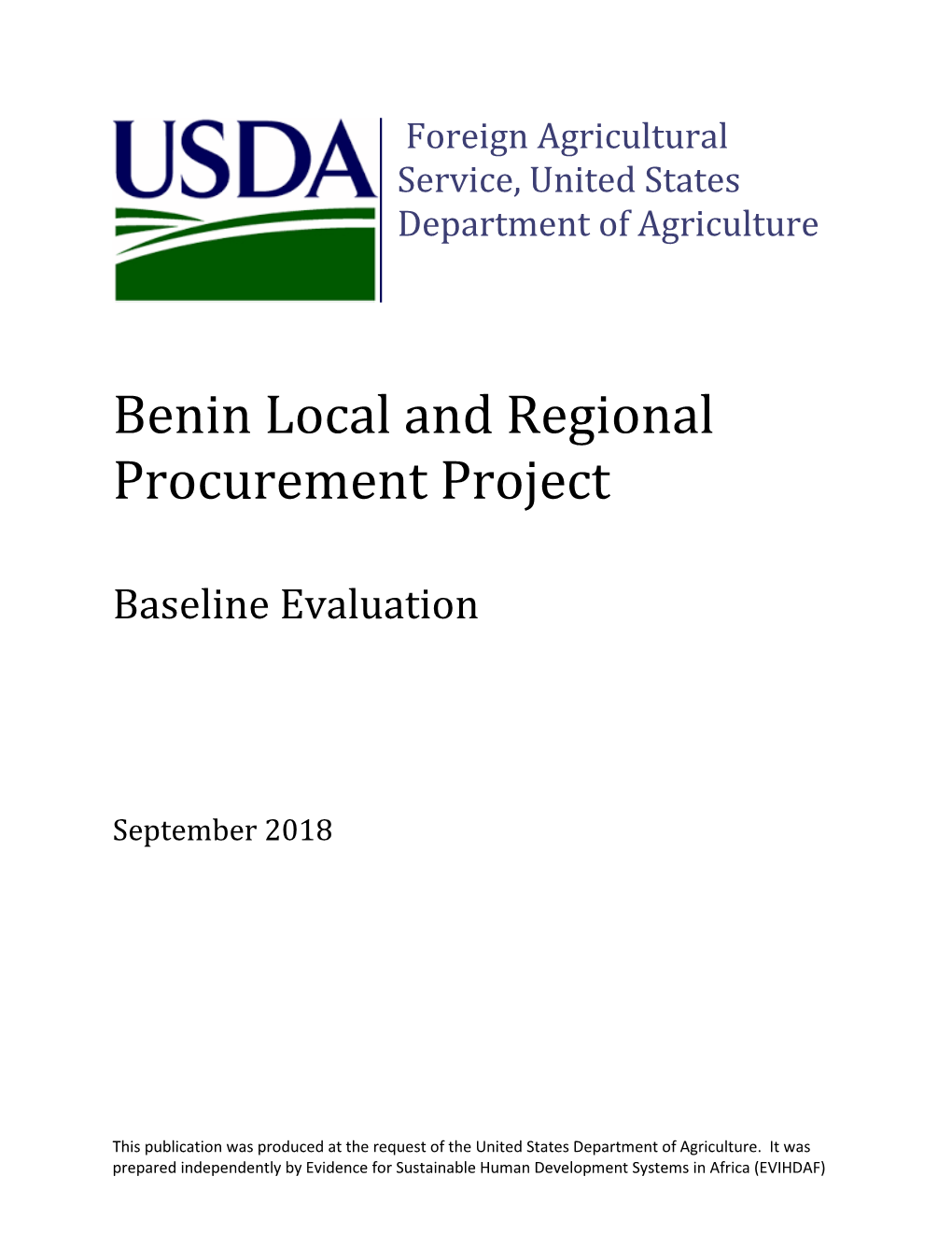 Benin Local and Regional Procurement Project