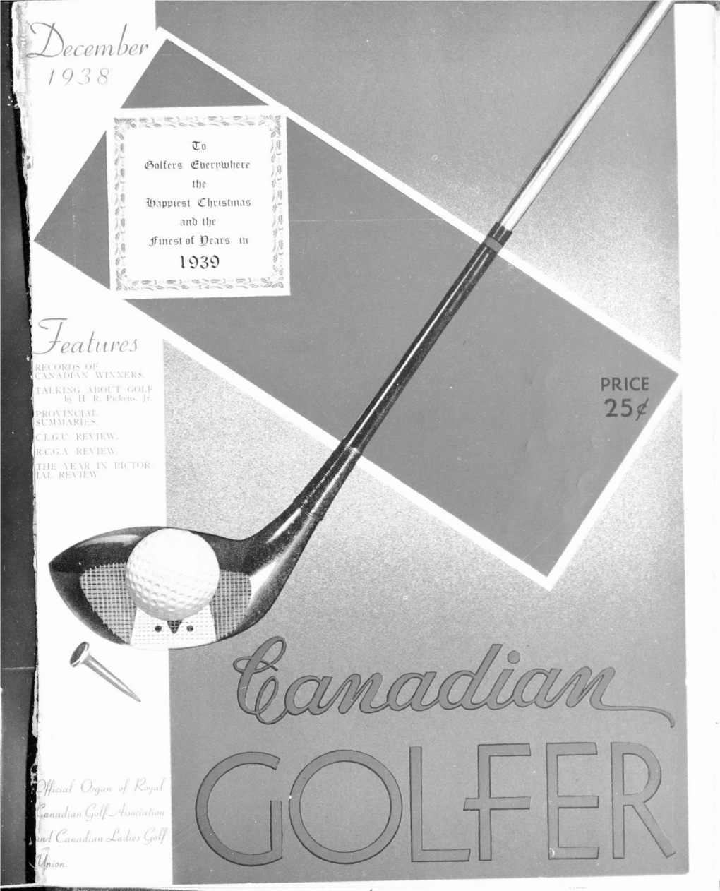 Canadian Golfer, December, 1938