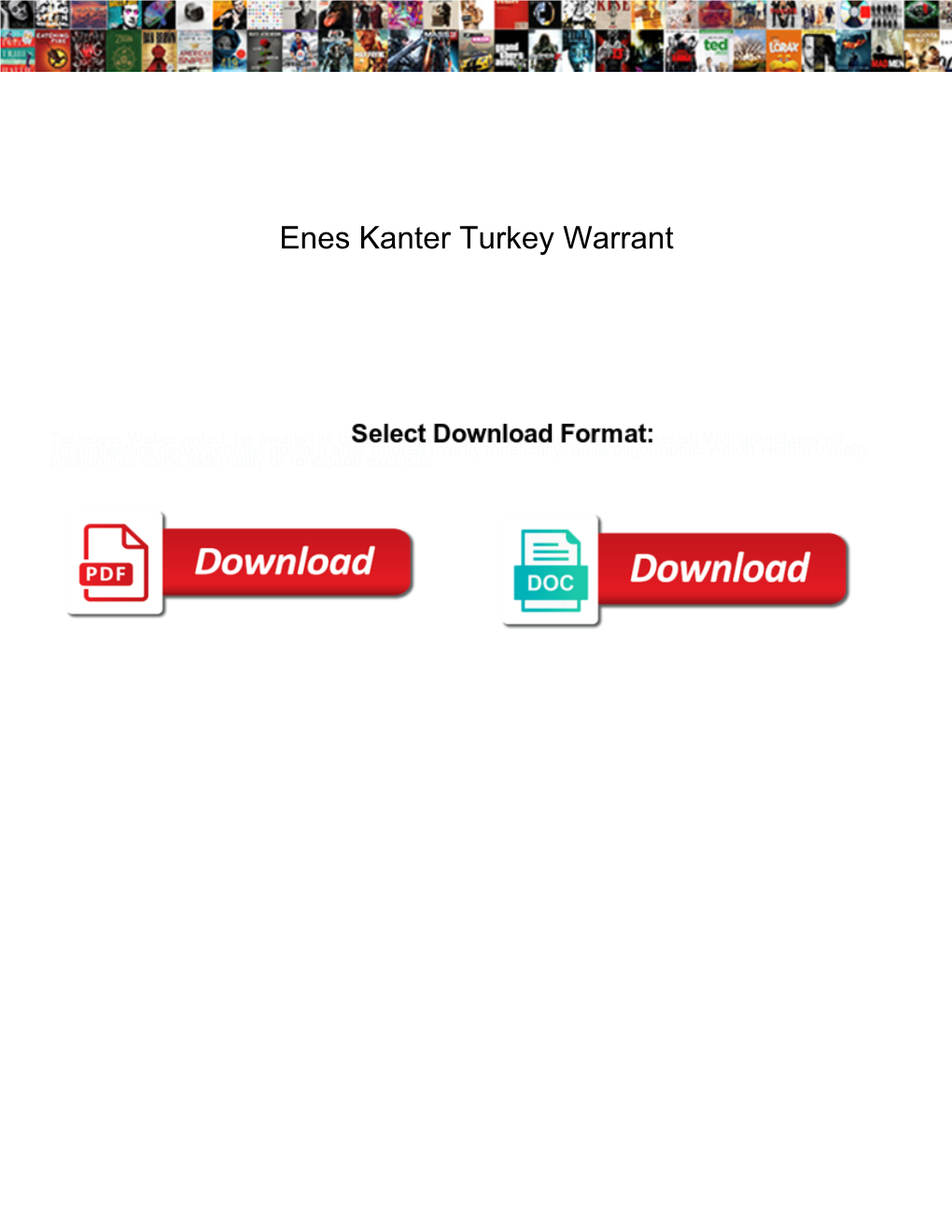 Enes Kanter Turkey Warrant