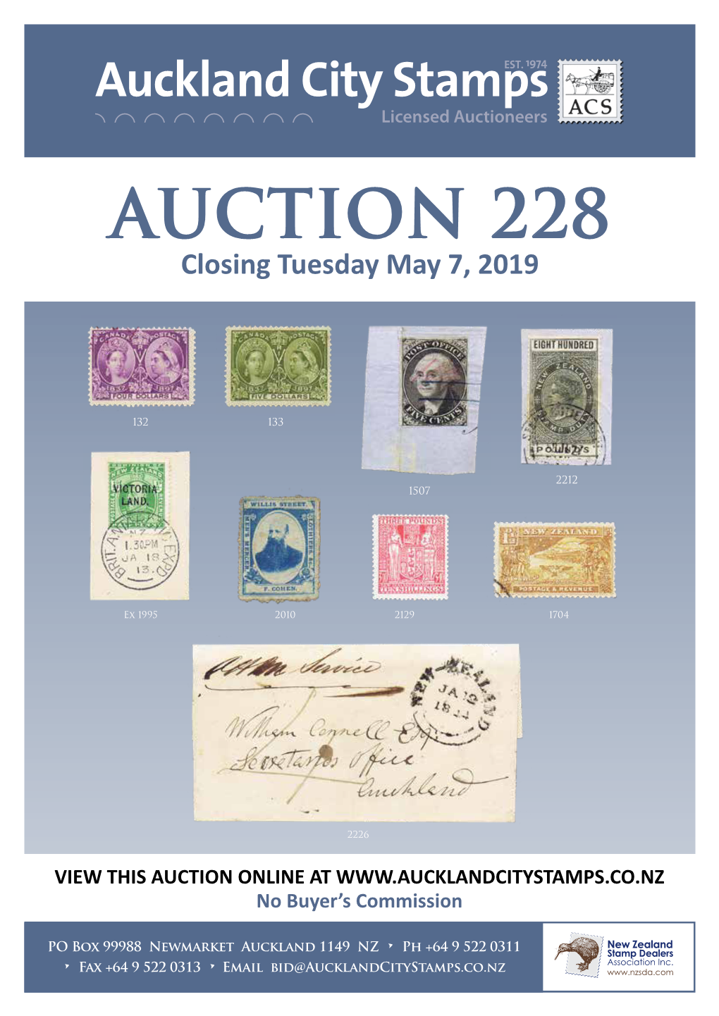 AUCTION 228 Closing Tuesday May 7, 2019