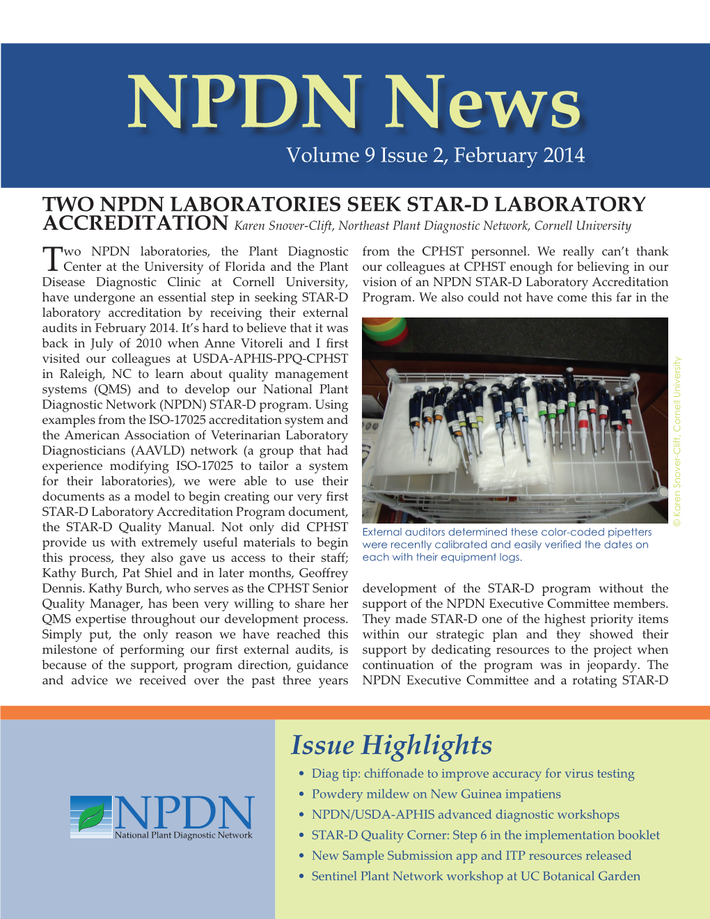 NPDN News Volume 9 Issue 2, February 2014