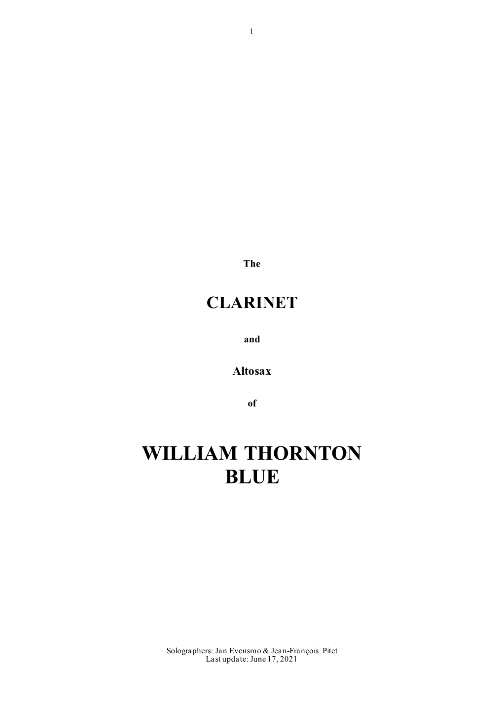 Download the CLARINET of William Thornton Blue