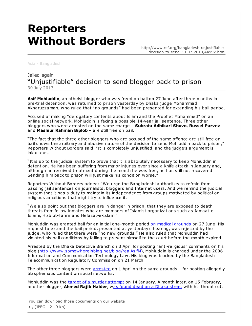 Reporters Without Borders Decision-To-Send-30-07-2013,44992.Html