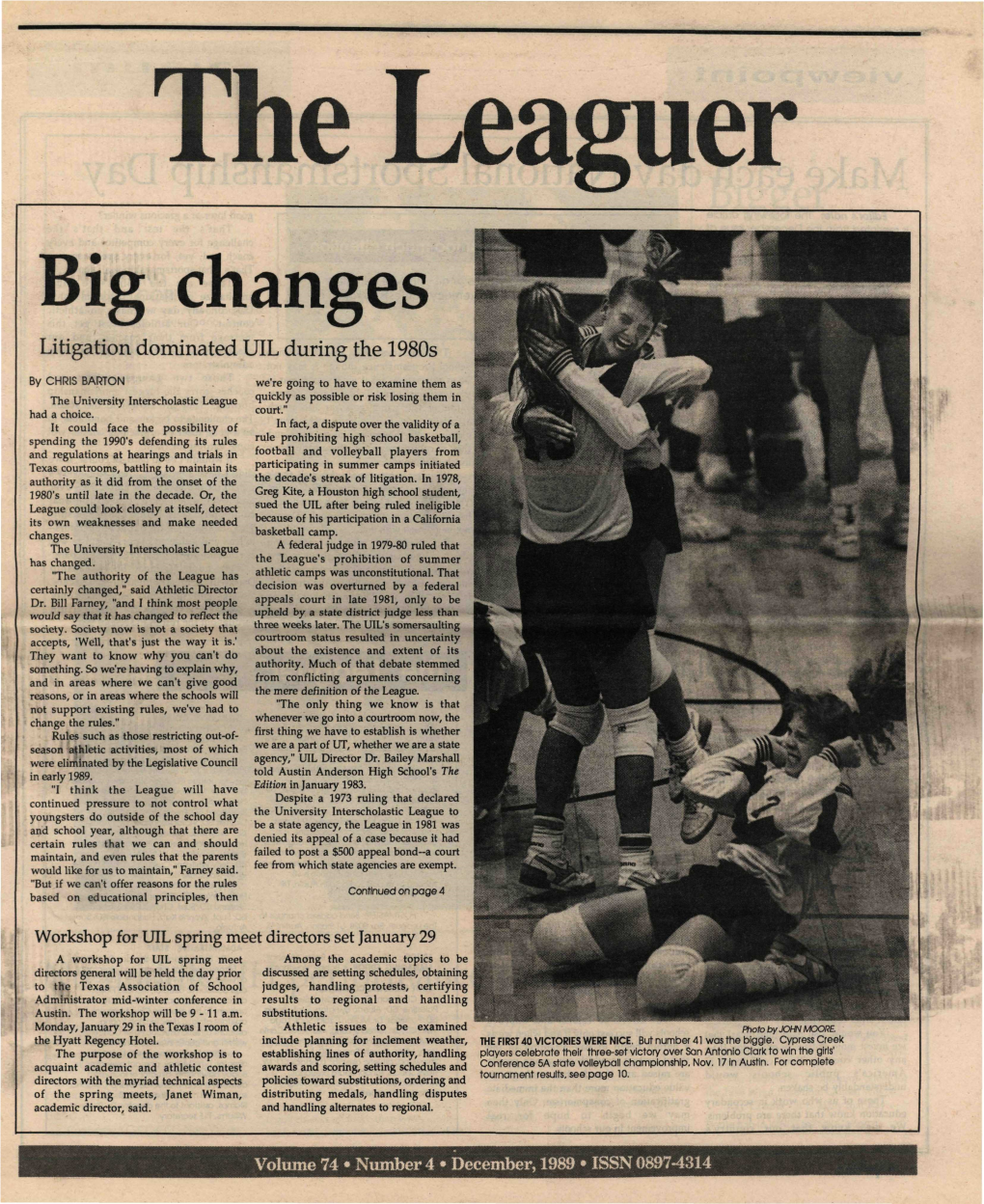 Big Changes Litigation Dominated UIL During the 1980S