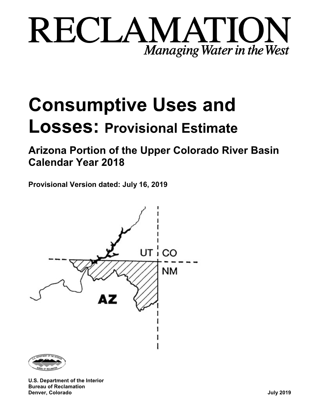 Provisional Estimate, Arizona Portion of the Upper Colorado River