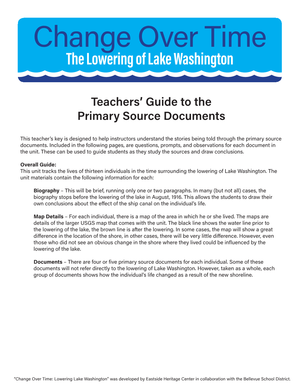 Teacher's Guide to Primary Source Documents
