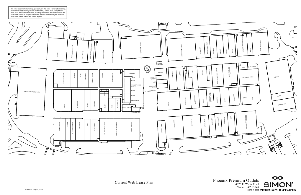 Phoenix Premium Outlets Current Web Lease Plan 4976 E