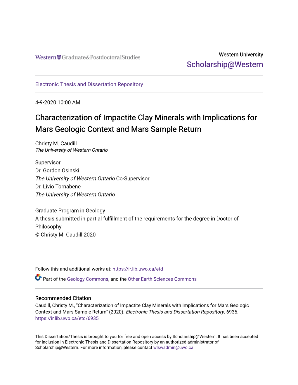 Characterization of Impactite Clay Minerals with Implications for Mars Geologic Context and Mars Sample Return