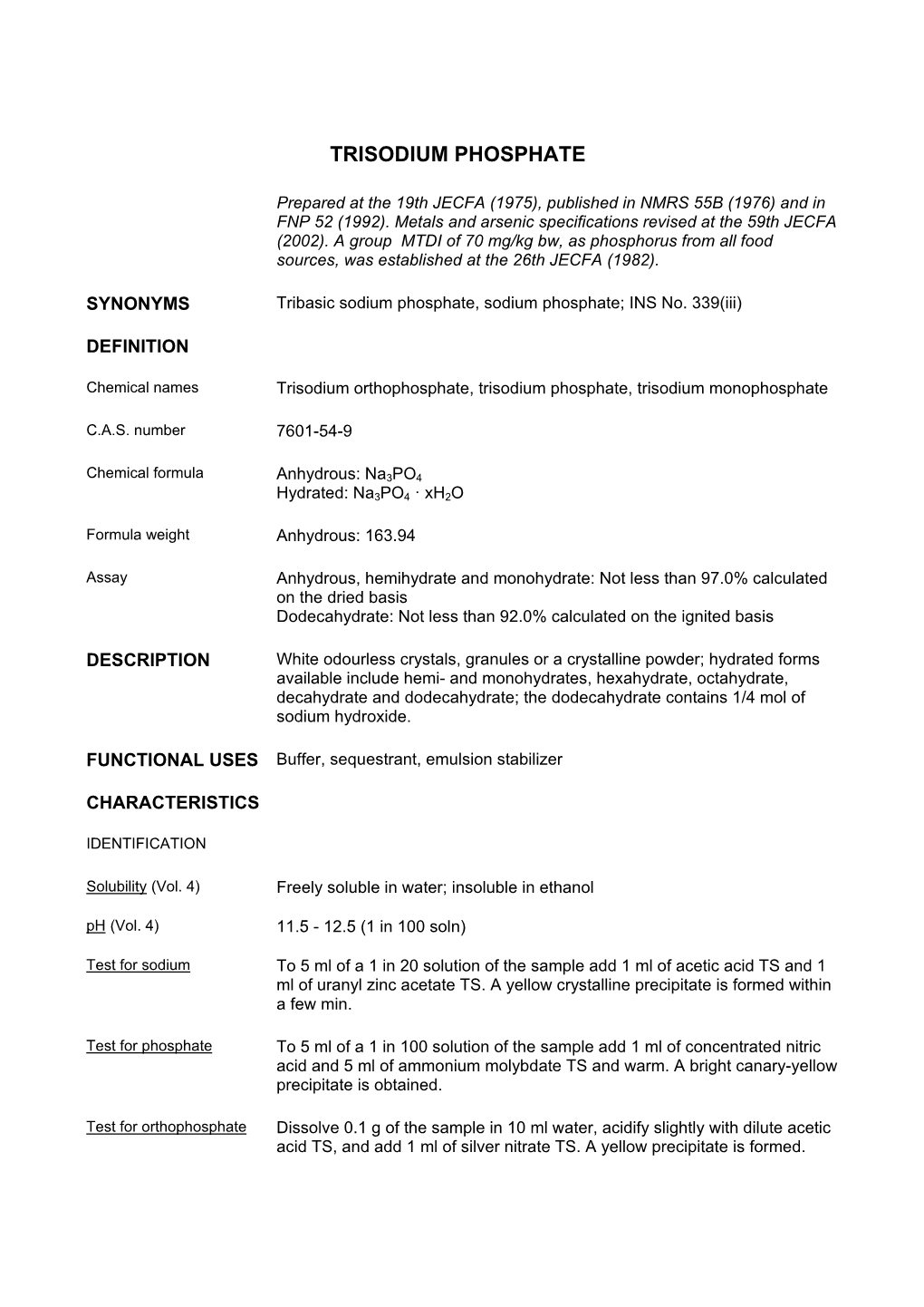 Trisodium Phosphate