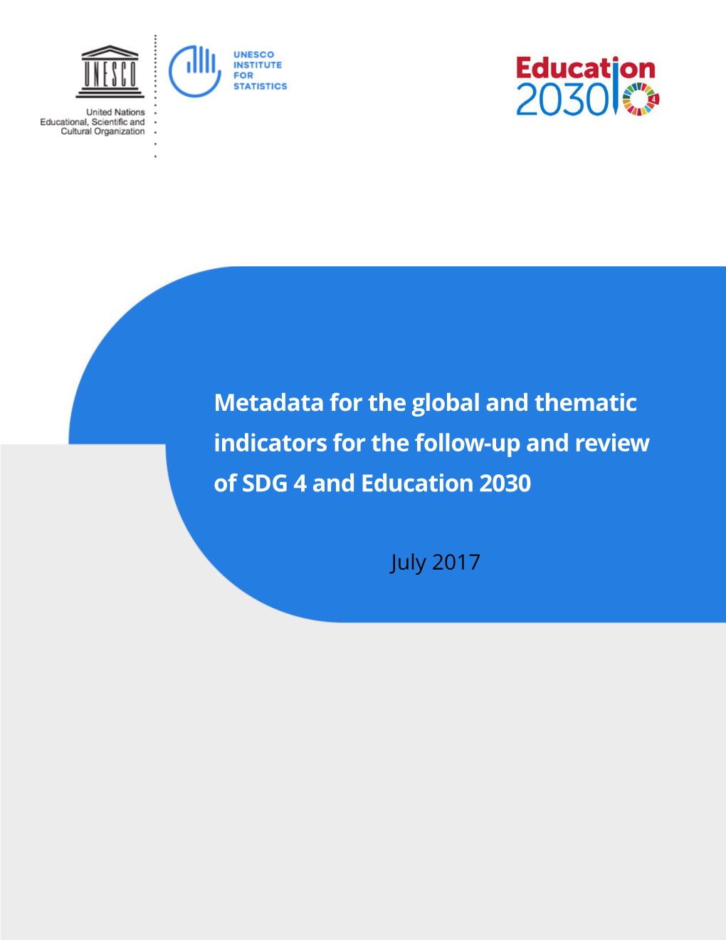 SDG4 Metadata Global Thematic Indicators