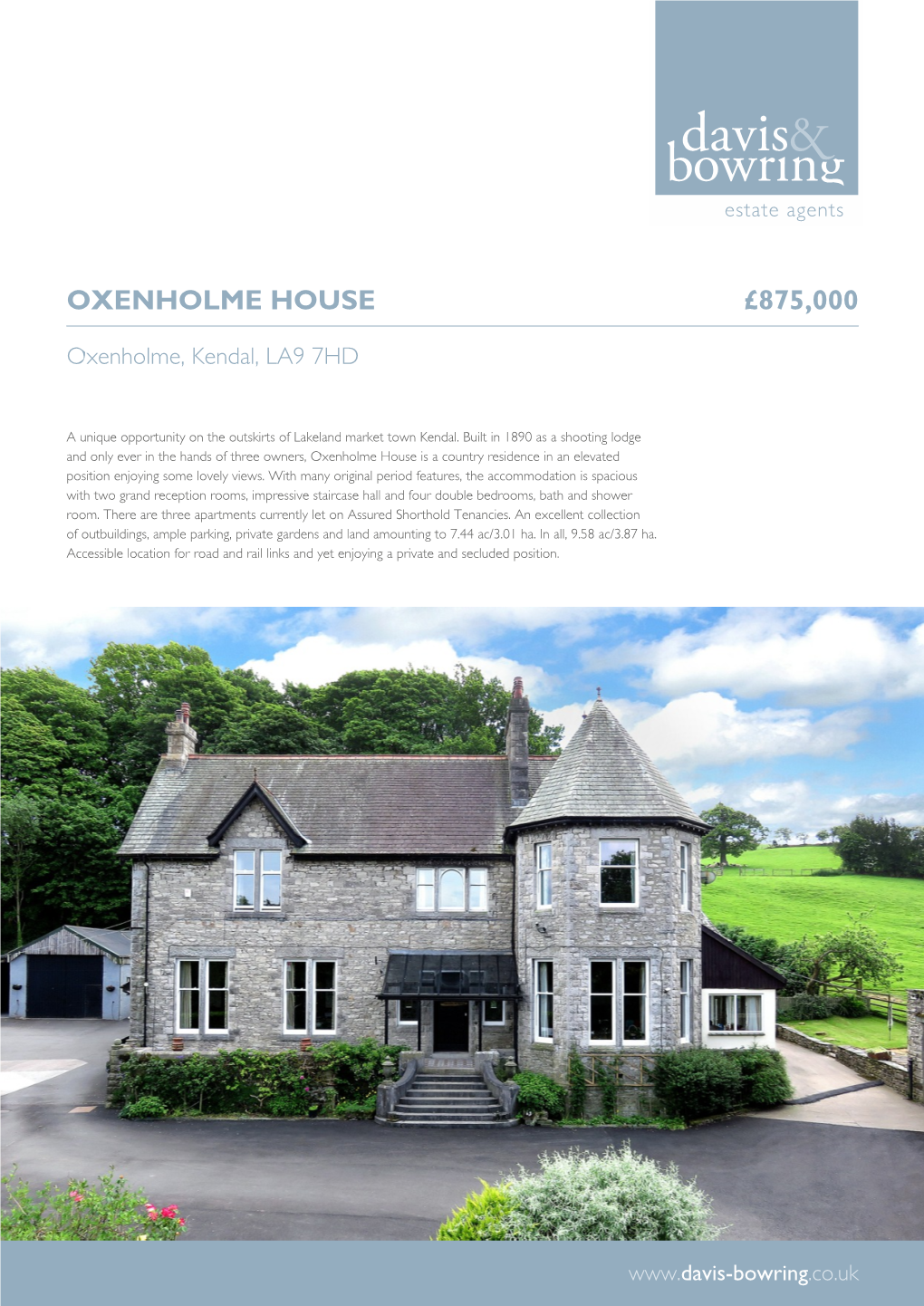 Oxenholme House £875,000