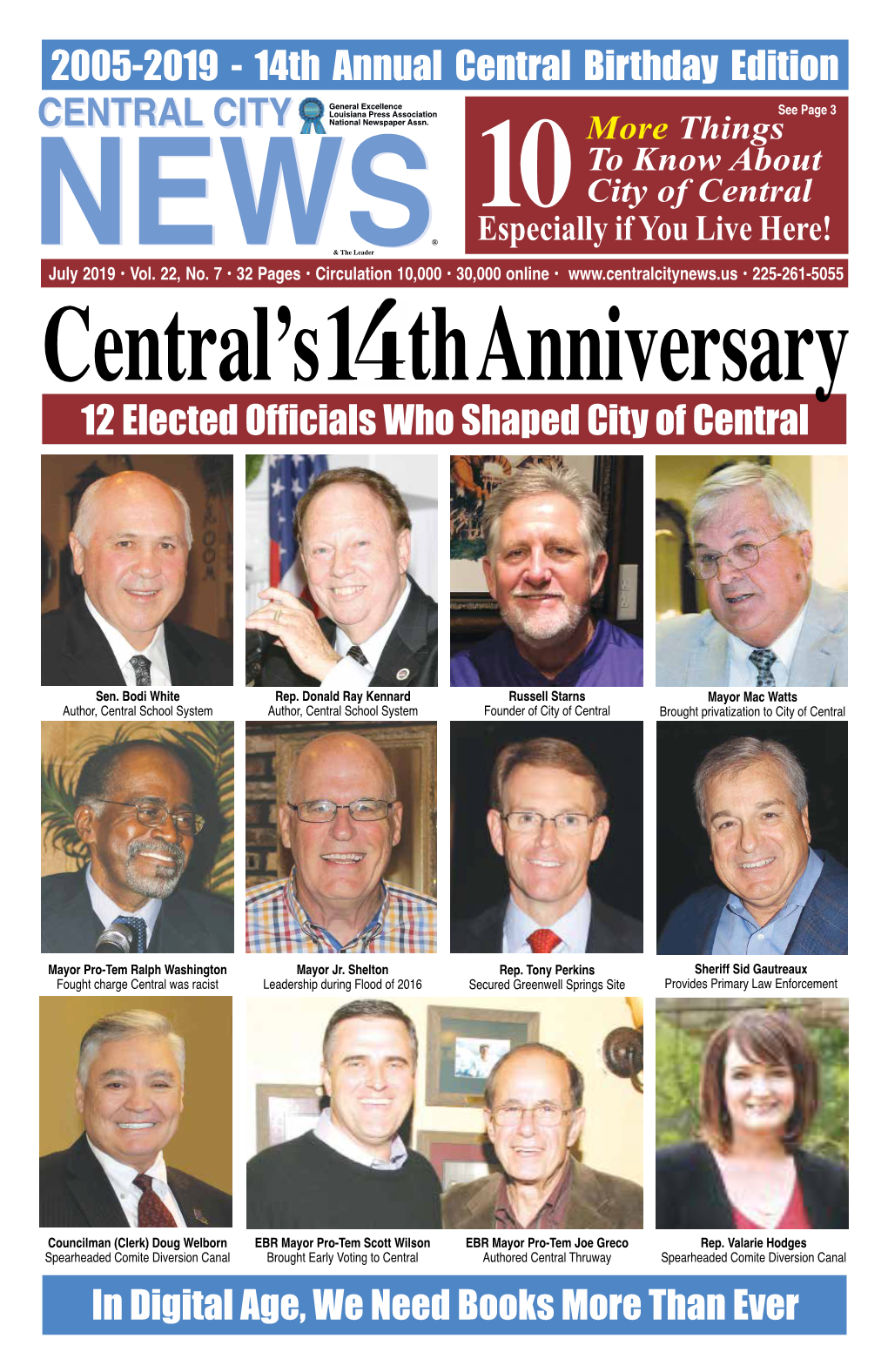 12 Elected Officials Who Shaped City of Central 2005