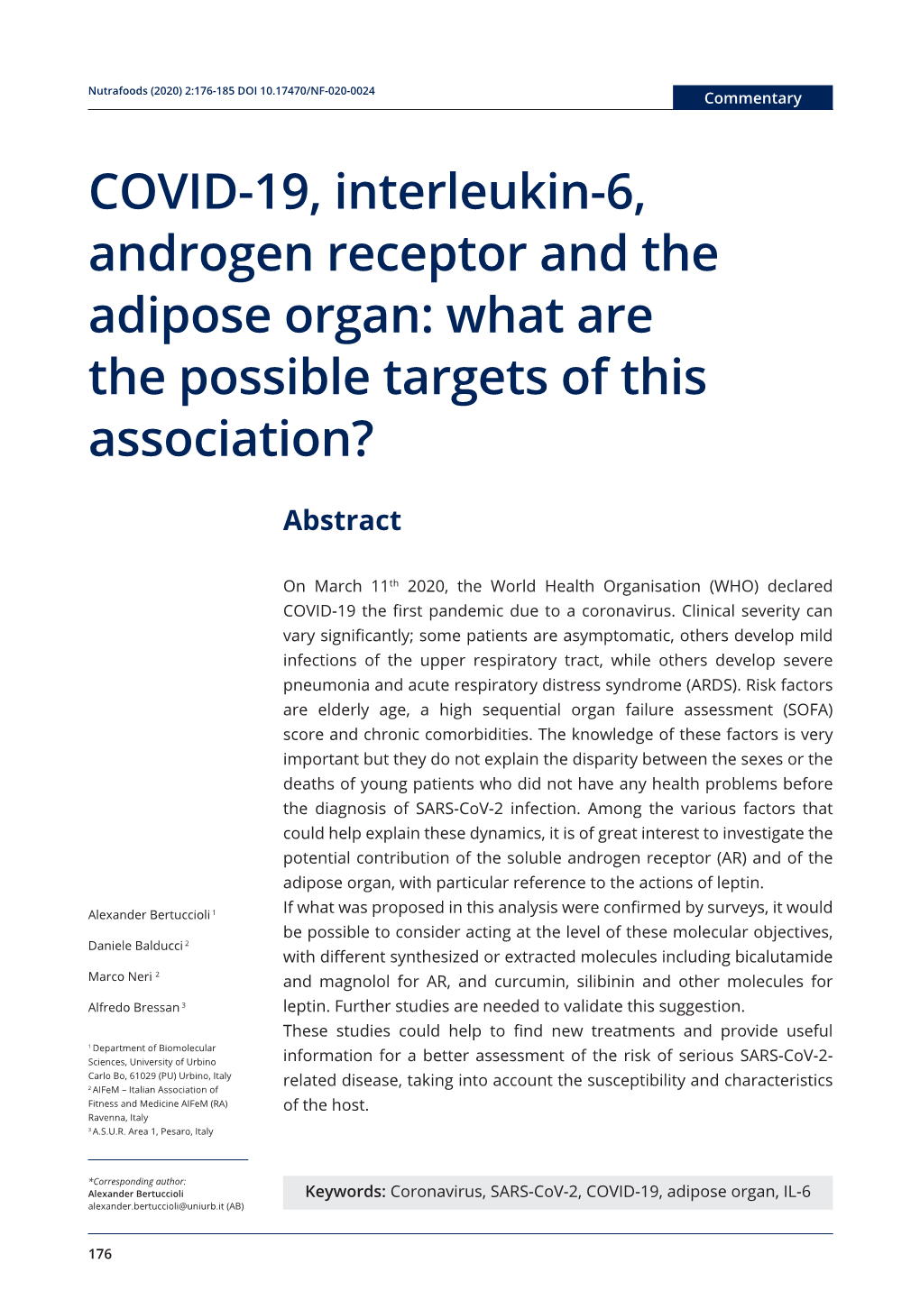 COVID-19, Interleukin-6, Androgen Receptor and the Adipose Organ: What Are the Possible Targets of This Association?