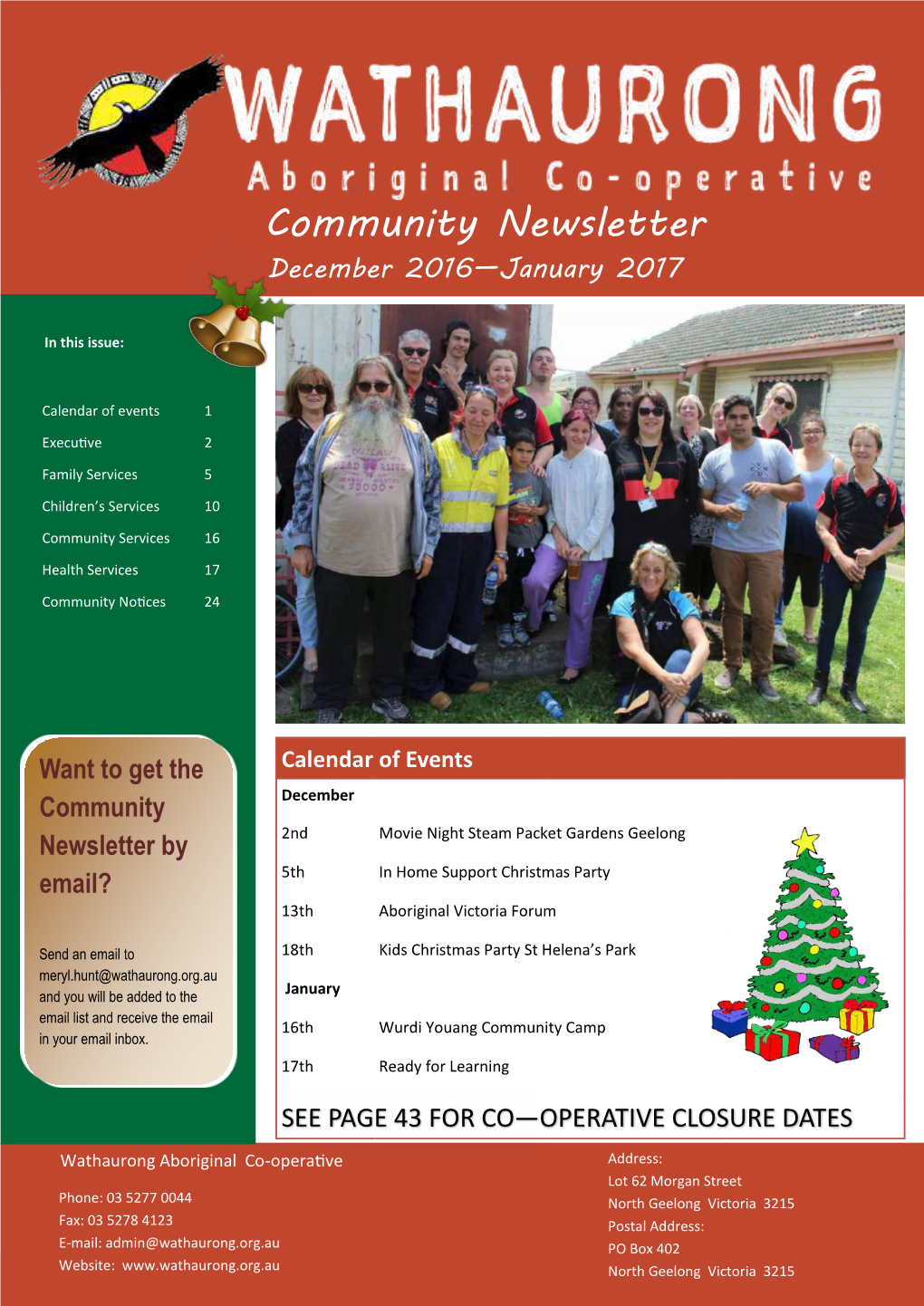 Community Newsletter December 2016—January 2017