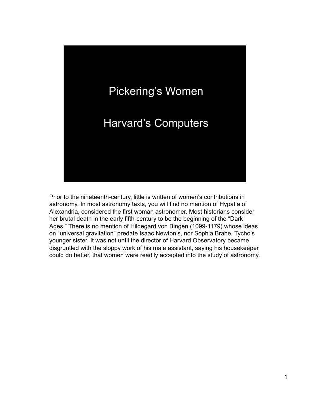 Harvard's Computers