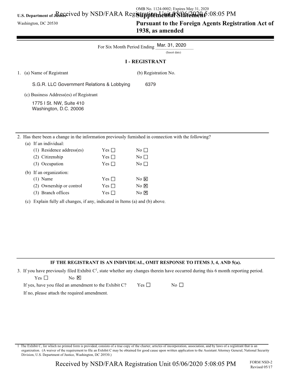 FARA Supplemental Apr 2020 DRAFT