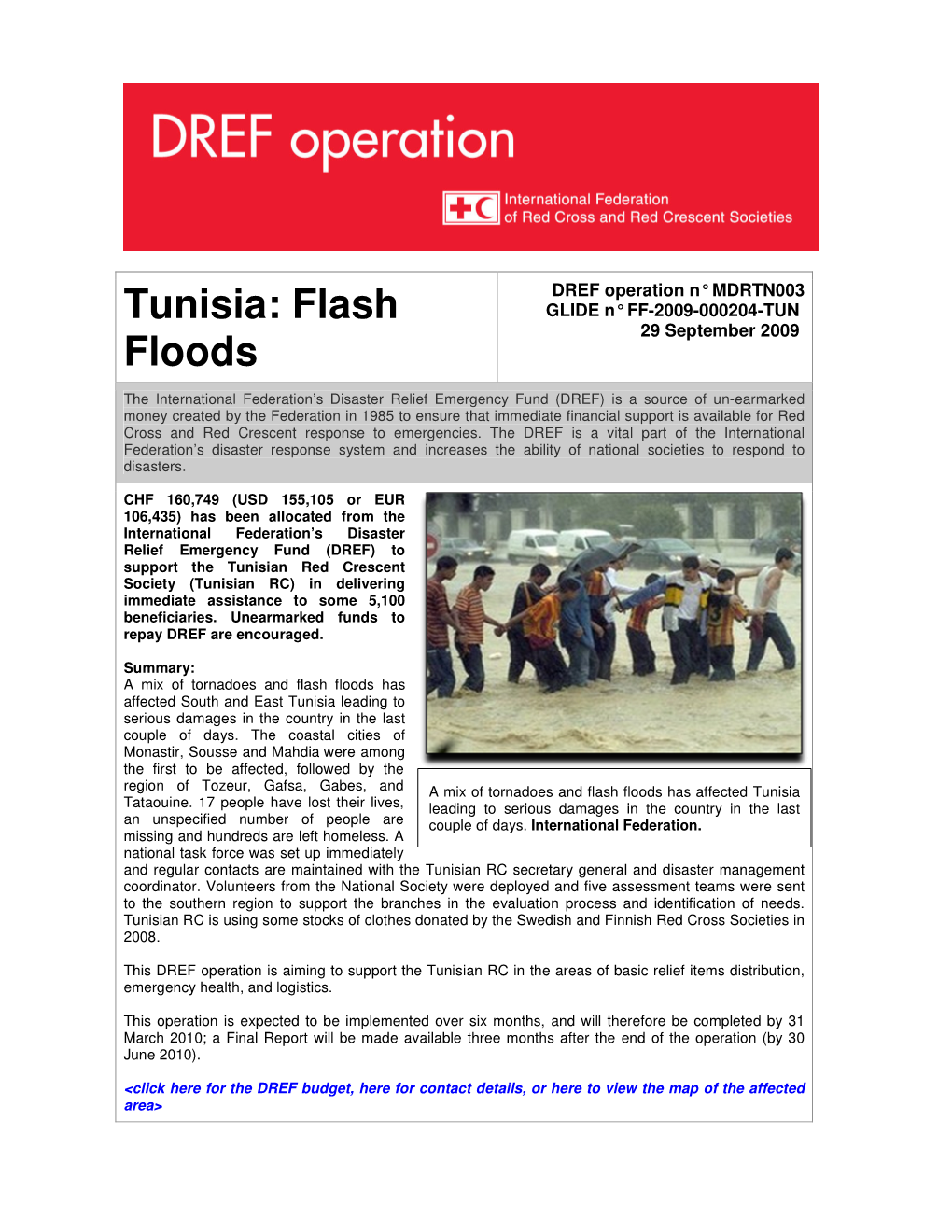 Tunisia: Flash Floods