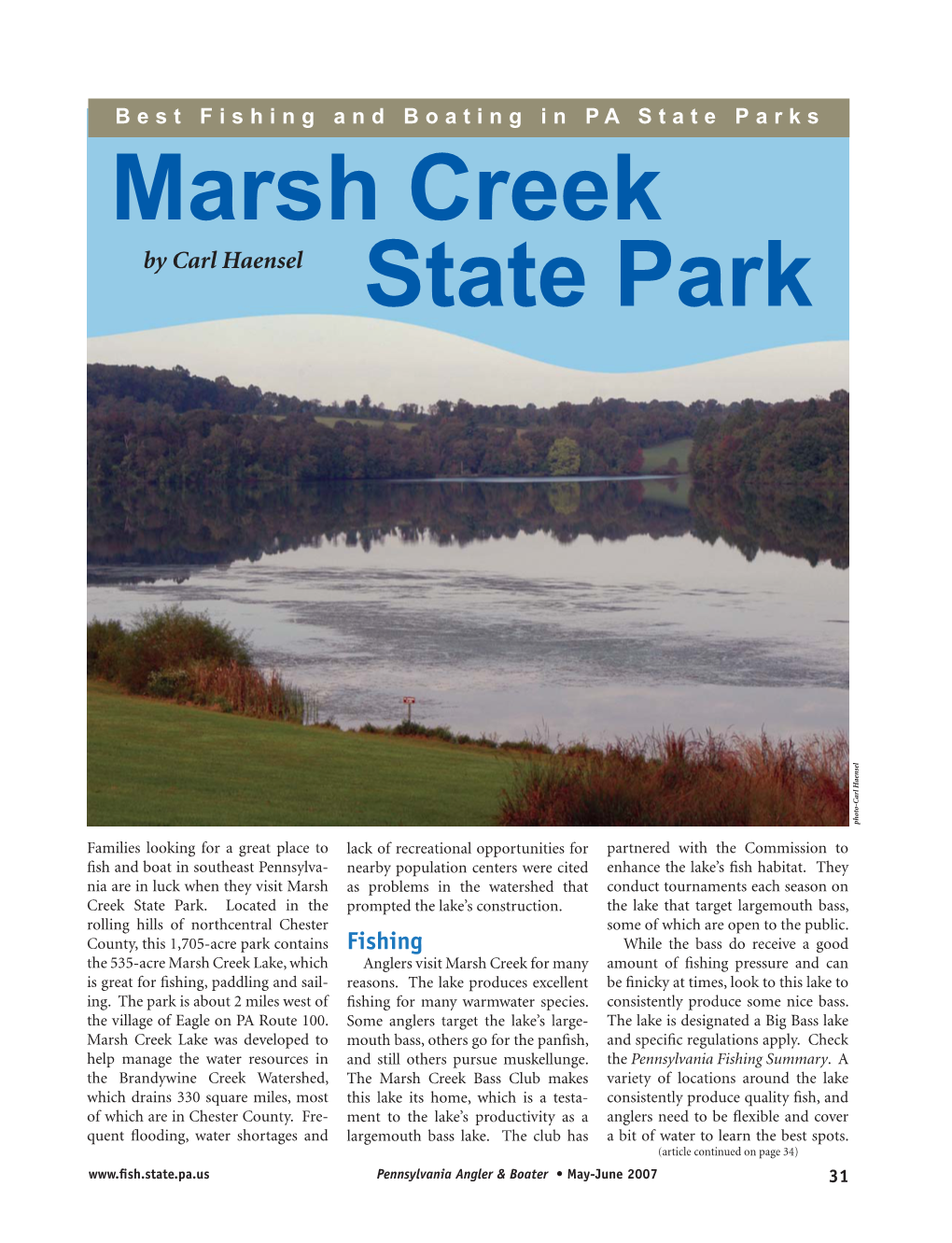 MARSH CREEK STATE PARK 450 450 N Road M U O 550 R O 500 450 E R PA Turnpikes E to Pottstown R to 400 O Ro Philadelphia 500 a 100 to Morgantown & I-176, H D N 76